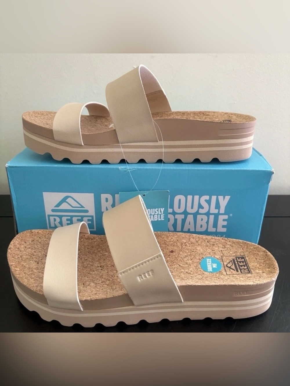 Reef Cushion Vista High Oasis Duo Woman’s Size 11 Cork Footbed New In Box